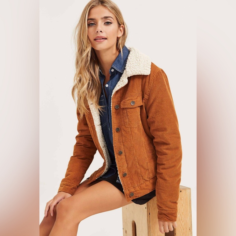 Ardene faux Sherpa lined corduroy jacket